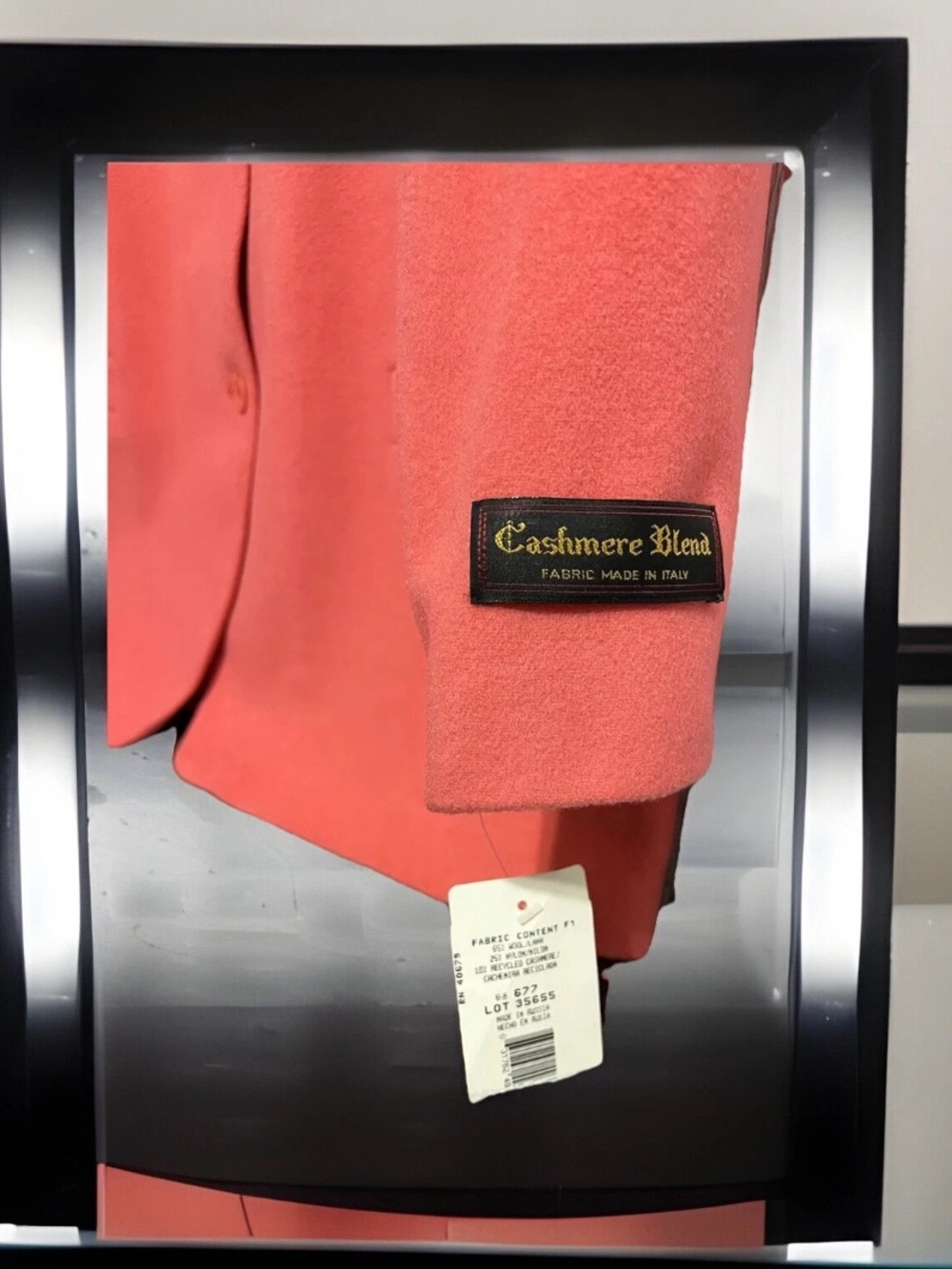 NWT Vintage HB II by Harve Benard Coral Cashmere Wool Blazer 12 Italy Fabric - Picture 2 of 16